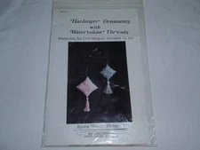 Hardanger Ornaments with Watercolor Threads Karen Buell Designs Kit Fabric Chart