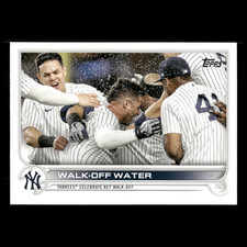 Walk-Off Water #119 2022 Topps Series 1 New York Yankees Baseball Card MLB