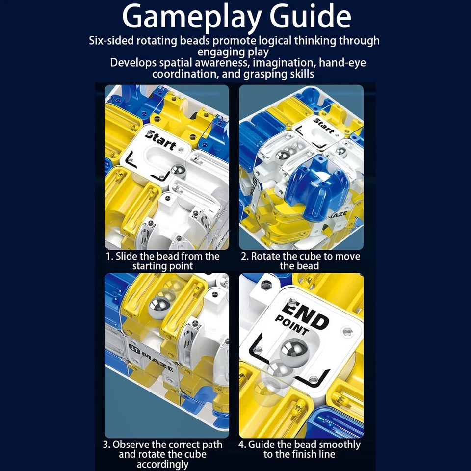 Großer 3D-Labyrinth-Puzzlewürfel – Spannendes Denkspielzeug zur Verbesserung - Bild 4 von 4