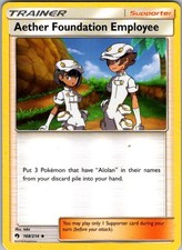 Aether Foundation Employee 168/214 Uncommon Lost Thunder Pokemon Lightly Played
