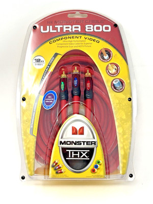 Monster Cable THX Ultra 800 12Ft 24K Component Video  Brand New Sealed Package