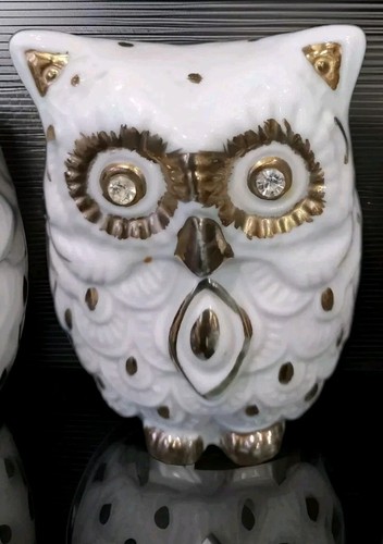 Fine China Graduated Owls Decorative Gold Embellished Home Ornamental - Picture 3 of 12