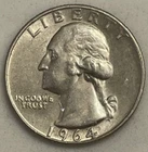 1964 D Washington Quarter - 90% Silver