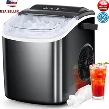 Ice Maker Countertop, Portable Ice Machine w/ Self-Cleaning, 26.5lbs/24hr