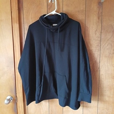 Cherish Women s Black High Neck Pullover Top Size M Long Sleeve Soft Cozy