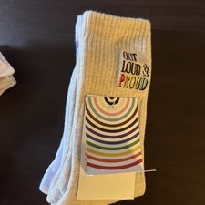 Pride Socks Take Pride Target Brand Socks Size 9-11 Non Binary LGBTQ Rainbow