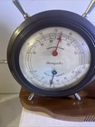 Vtg MCM 1960's Airguide Weather Station Solid Wood Walnut w/ Patina Nautical — photo 8
