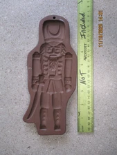 Ceramic Cookie Mold Nut Cracker Christmas  Brand Unknown