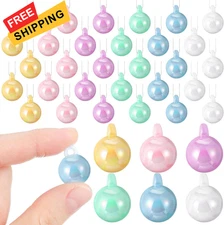 Bucherry 30 Pcs Mini Christmas Pastel Ornaments Balls for Tree 0.63''... 