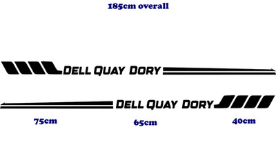 GROSSER Dell Quay Dory Aufkleber - geschnitten aus Premium Cast Avery Dennison 800 Vinyl