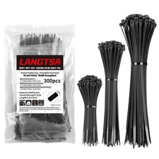 Nylon cable ties in various sizes 4 6 8 Inch 300 Pcs,Plastic Black