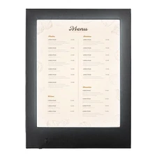 WeChef LED Backlit Menu Holder Cover Single Panel Fits 8"x11" Paper Nightclub