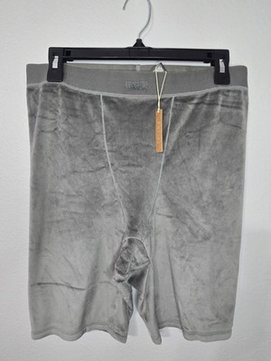 Skims Gunmetal Velour Bike Shorts, Size XL soft lounge shorts NWT