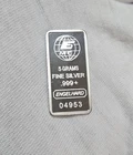 2- Engelhard Silver Bar Bullion 5 Grams .999+ with Small 'E' Logo