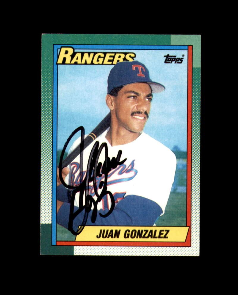 Juan Gonzalez Signed 1990 Topps Rookie Texas Rangers Autograph | eBay
