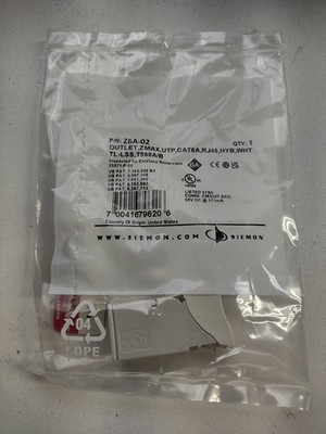 Siemon Z6A-02 Siemon ZMAX Cat6A White Jack UTP RJ44