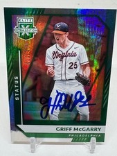 2021 Elite Extra #145 Griff McGarry SIGNED Rule V Washington National /499 Green