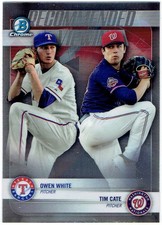 OWEN WHITE / TIM CATE 2018 Bowman Draft Recommended Viewing RV-WC Rangers Rookie