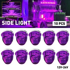 10x Led Watermelon Side Marker Lights Purple Fit Ute Trailer Semi Trucks Caravan