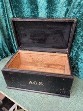 Vintage Carpenters Wooden Tool Box In Used But Nice Condition