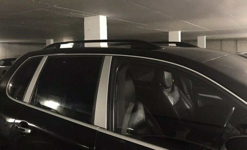 Barra de riel lateral para portaequipajes de techo negra para MITSUBISHI ASX 2010-Up Foto 4 de 4