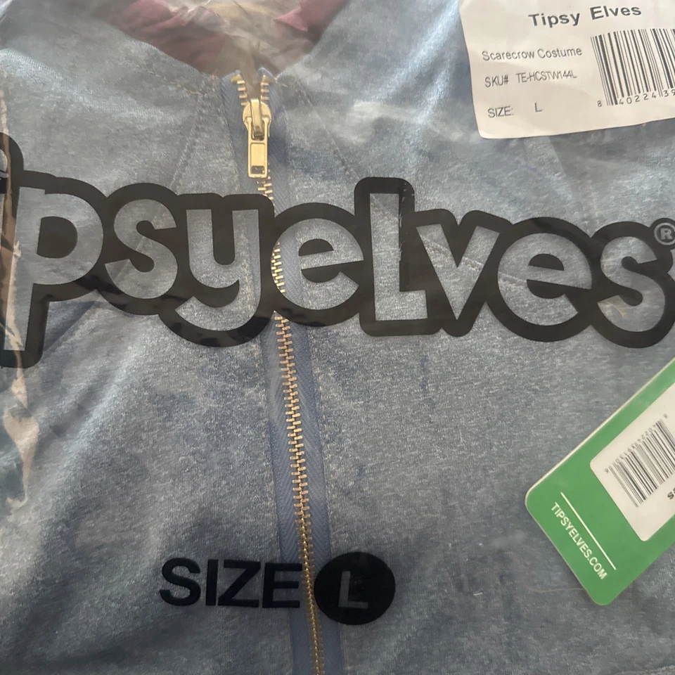 Sexy Scarecrow Costume Bodysuit Small Womens 5 Piece Cosplay Dress Up Adult Larg - Image 2 of 4