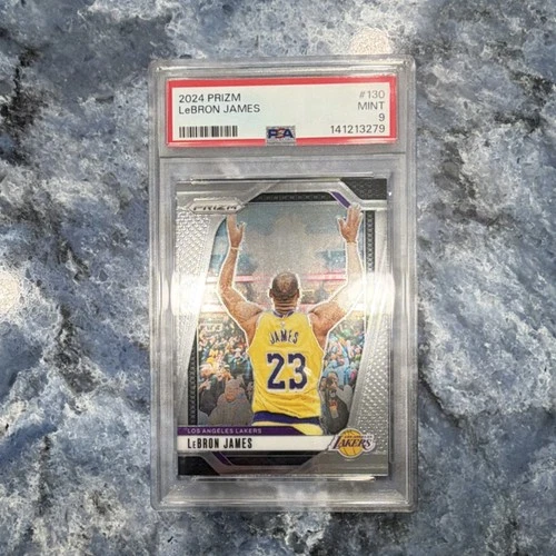 Panini Prizm 2024-25 LeBron James #130 PSA 9 Los Angeles Lakers Basketball Card