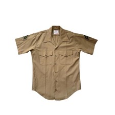 USMC Camicia Kaki Manica Corta Uomo Grande Corpo dei Marines Uniforme Militare