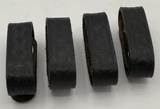 Leather Duty Belt Keepers 2.25" Belt Width Chrome Snap Black Lot Of 4 NICE