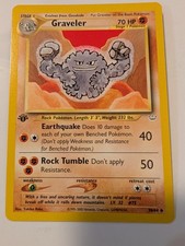 1995 graveler pokemon card value Graveler [1st Edition] #30 Prices | Pokemon Neo Revelation