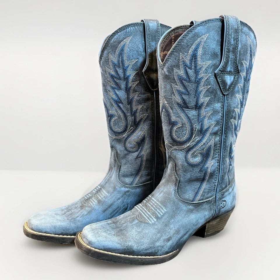 Botas de Vaquero Durango Para Mujer Atrapasueños Azul Envejecido Bordado Talla 9 Foto 4 de 4