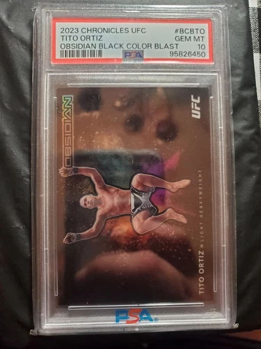 2023 Panini Chronicles UFC Tito Ortiz Obsidian Black Color Blast - PSA 10