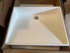 Vigo Starr Sink 17" L x 13" W x 5" H Rectangular Stone - White