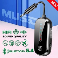 2in1 Wireless Bluetooth 5.4 Transmitter Receiver for Car Music Audio Aux Adapter