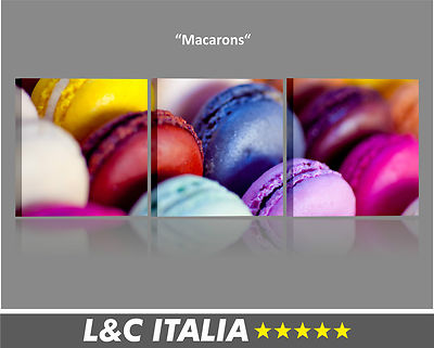 Macarons MODERNES GEMÄLDE DRUCK BILDER LEINWAND EINRICHTUNG HAUS BAR KONDITOREI SÜSSIGKEITEN