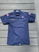 Boy Scouts of America Youth Sz Large UNIFORM Shirt BSA Blue