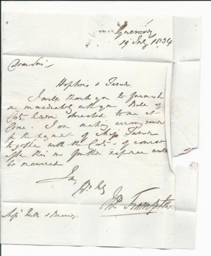 GB - QV - 1834 Pre stamp letter from Weymouth Dorset to Shaftesbury Dorset - Picture 2 of 2