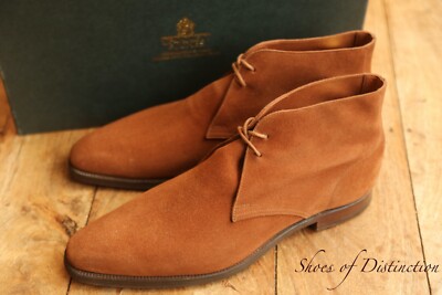 Crockett & Jones Milton Brown Suede Chukka Boots Schuhe Herren UK 6 E US 7 EU 40