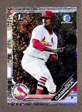 2019 Bowman Chrome #BCP-142 Genesis Cabrera 1st Bowman RC Speckle Refractor /299