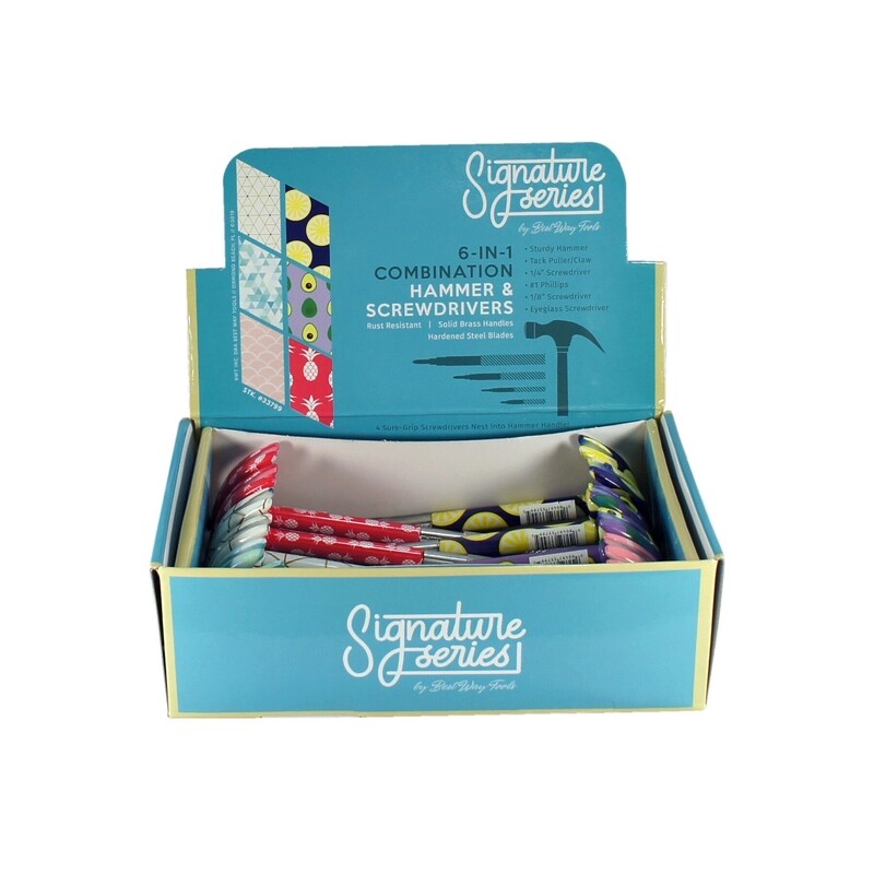 Best Way Tools 33799 Carbon Steel 6-in-1 Hammer and Screwdriver (Pack of 12)