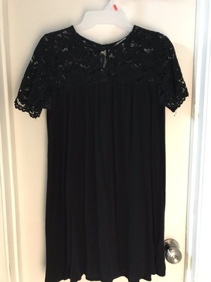 h&m black tunic dress