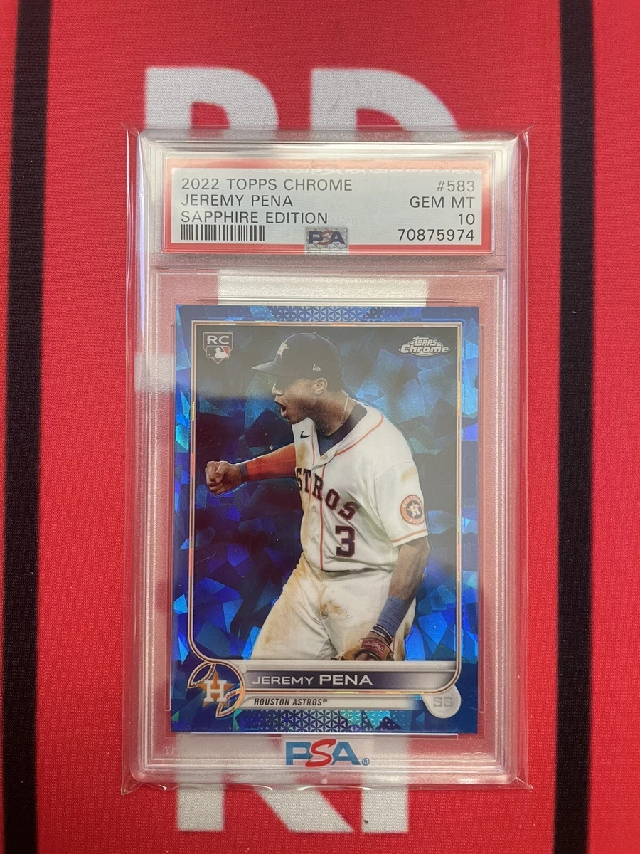 2022 Topps Chrome Sapphire Jeremy Pena Rookie RC PSA 10 Gem Mint #583 WS  MVP!