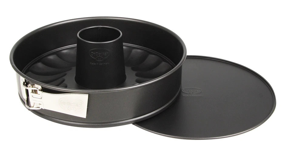 Springform mit Flach- und Rohrboden Ø 24 cm Kuchenform aus Stahl mit Antihaft... - Bild 2 von 4