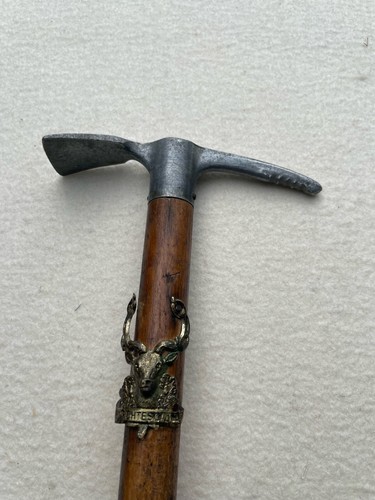 Wood Walking Cane w/ Metal Prospecting Pick Vintage - Picture 3 of 5