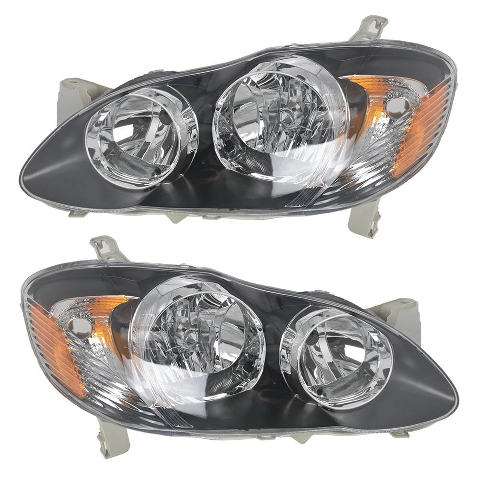 Faros de repuesto negros izquierda+derecha para Toyota Corolla 2003-2008 Foto 2 de 4