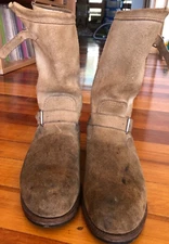 Chippewa Engineer /Biker Boots Camel Suede U.S Size 9E Aus 8 UK 8 Vintage 1992