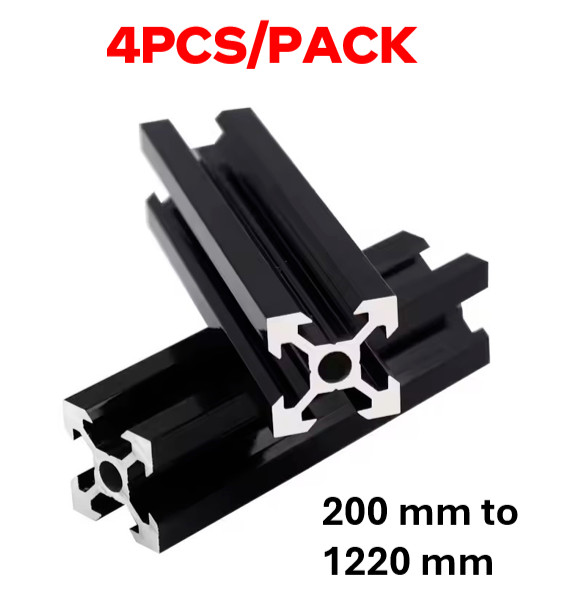 4PCS 2020 Aluminum Extrusion Profile V Slot Linear Rail EU Standard 200-1220mm