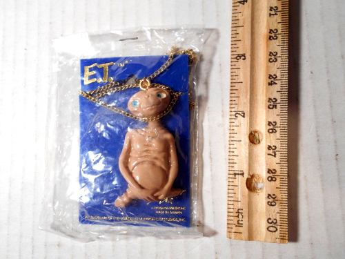 E.T. 1982 vintage Collana The Extra Terrestrial ET Movie in bustina originale mai usata