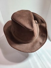 Minnetonka Genuine Brown Leather Aussie Cowboy/Outback Style Hat