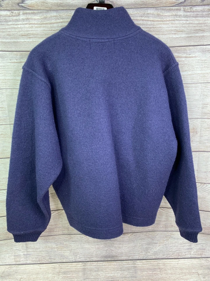 Patagonia Vintage 1/2 Zip Neck Blue Wool Pullover Sweater Jacket Men's M Z9-2 - Image 2 of 4